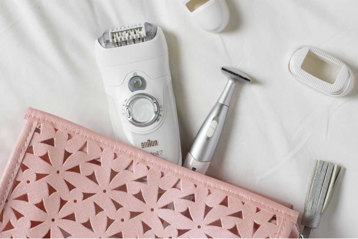 epilator beauty flatlay