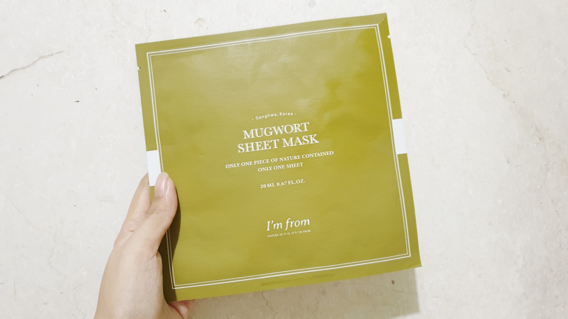 i'm from mugwort sheet mask review