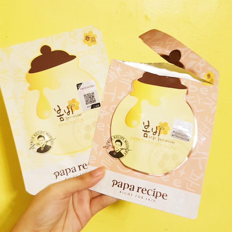 papa recipe bombee rose gold honey mask pack review - packaging