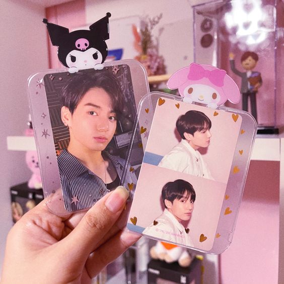 where to buy sanrio photocard holders - alyssa martinez - bts jungkook mots and be essential photocard